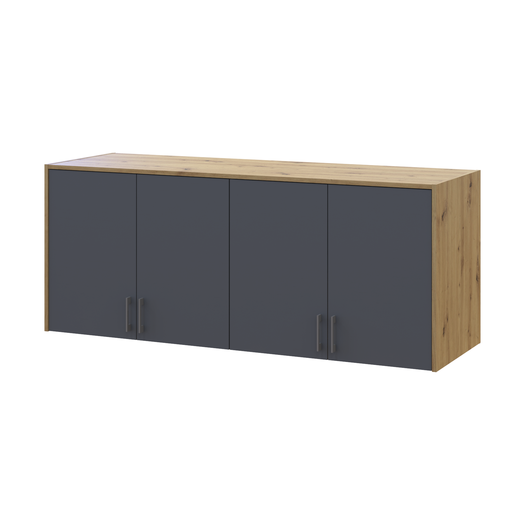 Антресоль висока Doros Ронді 4 ДСП 160х52х65 см Дуб Артізан/Графіт (41516184) Антресоль висока Doros Ронді 4 ДСП 160х52х65 см Дуб Артізан/Графіт (41516184)