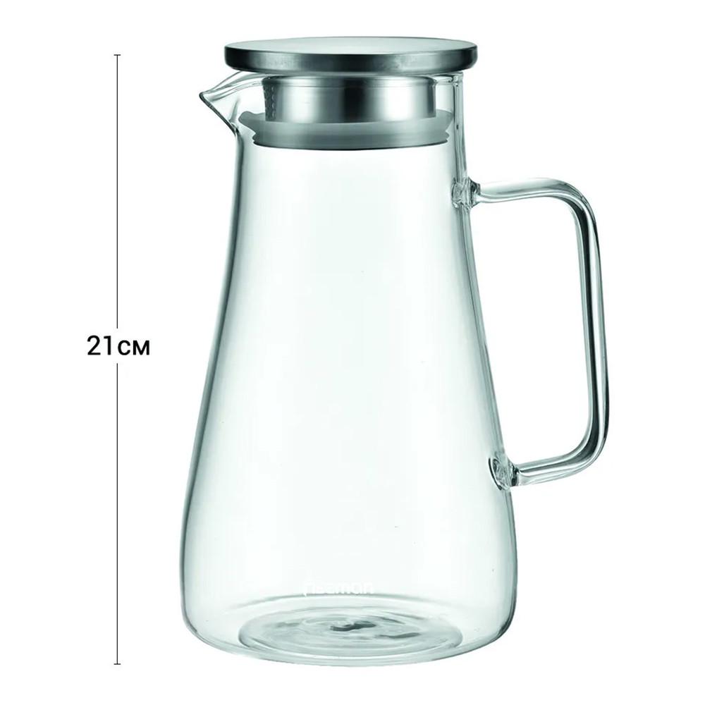 Кувшин для холодных и гарячих напитков Fissman Acqua 1,2 л (6440) - фото 2 Кувшин для холодных и гарячих напитков Fissman Acqua 1,2 л (6440) - фото 2