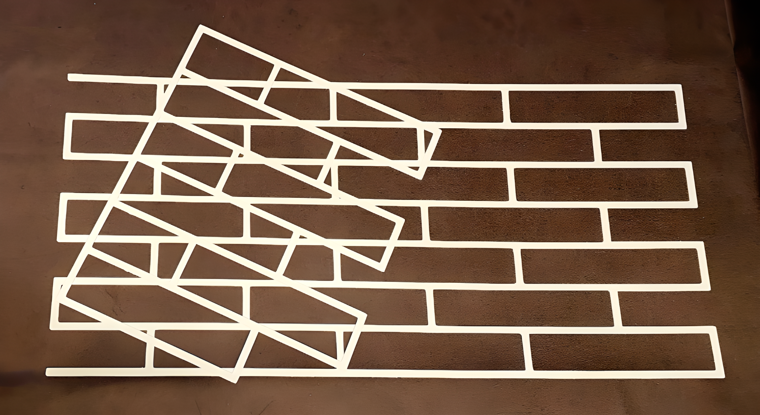 Комплект трафаретов для стен Dekorsten кирпич 250х50 мм (805)