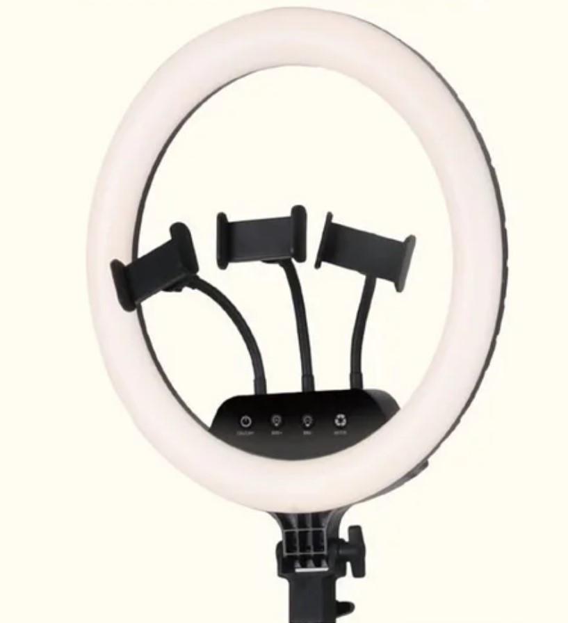 Кольцевая лампа светодиодная LS 360 с тремя держателями 36 см (MLD_V1017) - фото 2