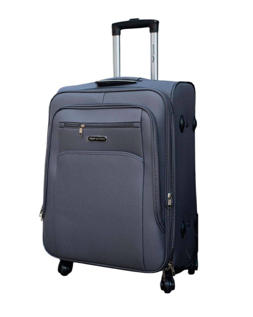 Чемодан Wings 2501 большой 97 л Серый (2501-L-Grey)