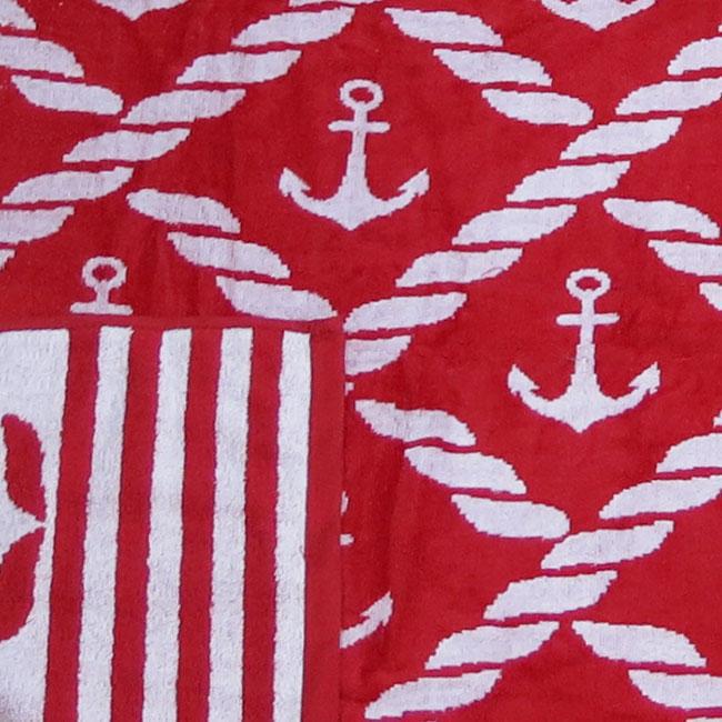 Полотенце пляжное Parisa JYD-030 Велюр Якорь 100x150 см Красный (28092478) - фото 2 Полотенце пляжное Parisa JYD-030 Велюр Якорь 100x150 см Красный (28092478) - фото 2