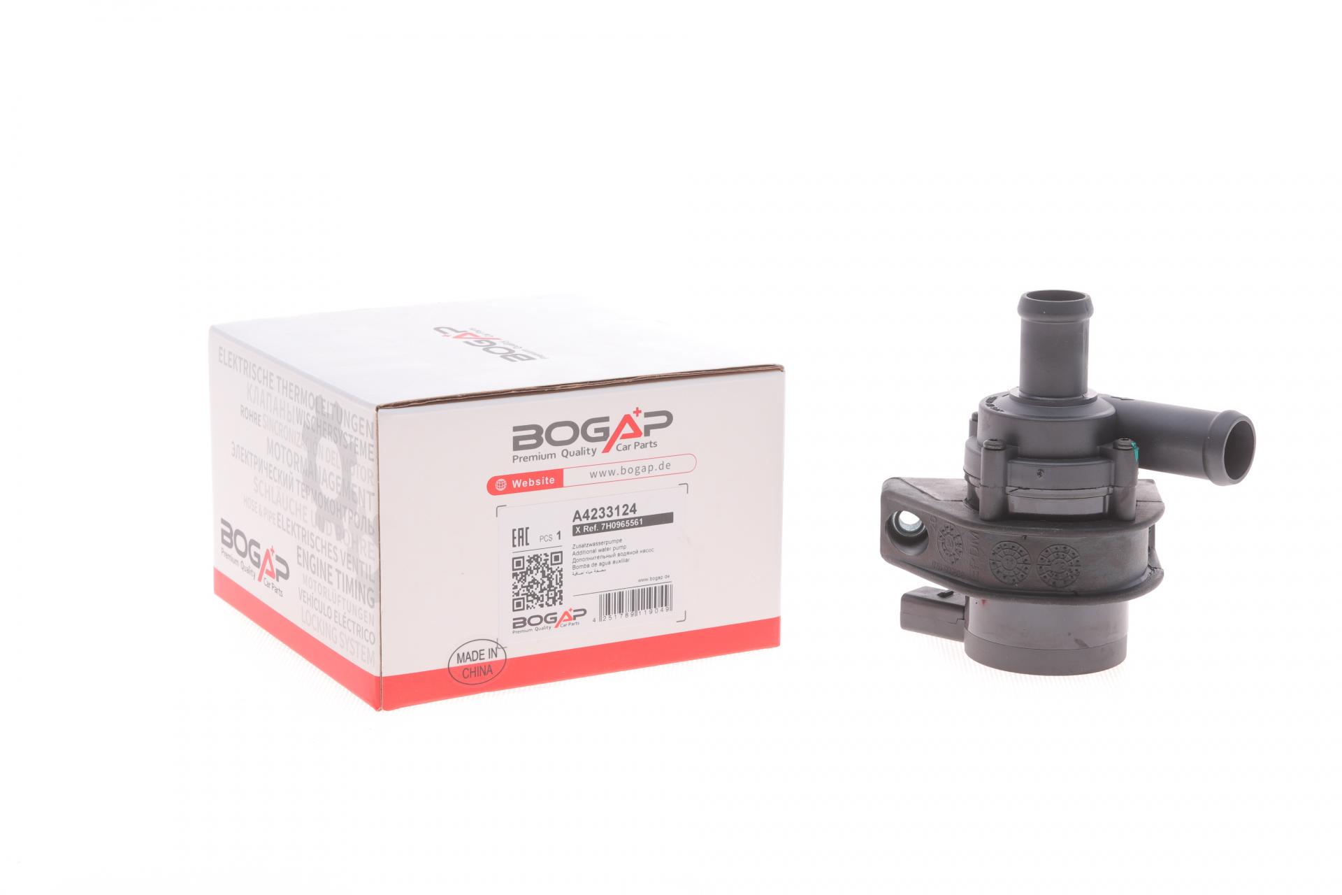 Насос системы охлаждения дополнительный BOGAP VW T5 1.9/2.5TDI 03-09 (A4233124)