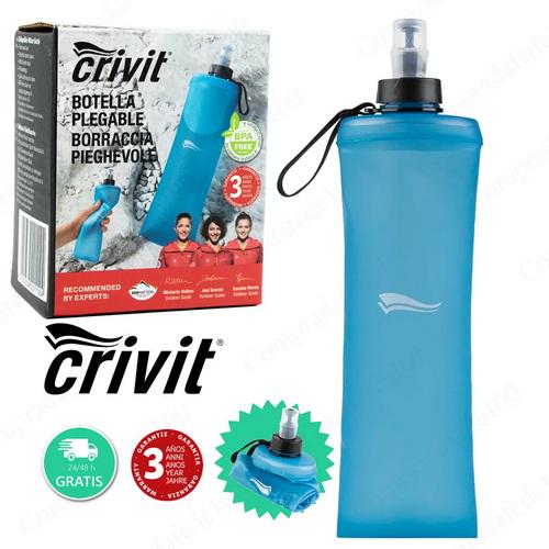 Бутылка для воды складная силиконовая Crivit 0,5 л Голубой (super13_IAN365724 blue) - фото 2