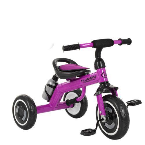Детский велосипед трехколесный с подсветкой Turbo Trike Фиолетовый M 3648-M-2