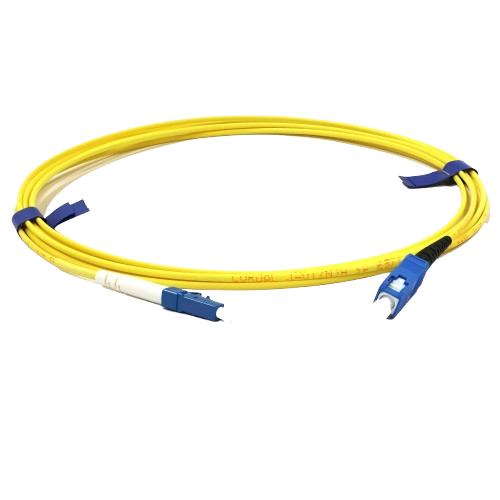 Патч-корд оптичний CMS SC/UPC-LC/UPC SM 3 м Simplex Slim оболонка LSZH Жовтий (33087640)