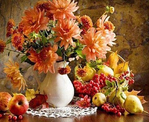 Картина по номерам Josef Otten Цветы Георгины 40х50 см в термопакете (9261EPH_O-mt)