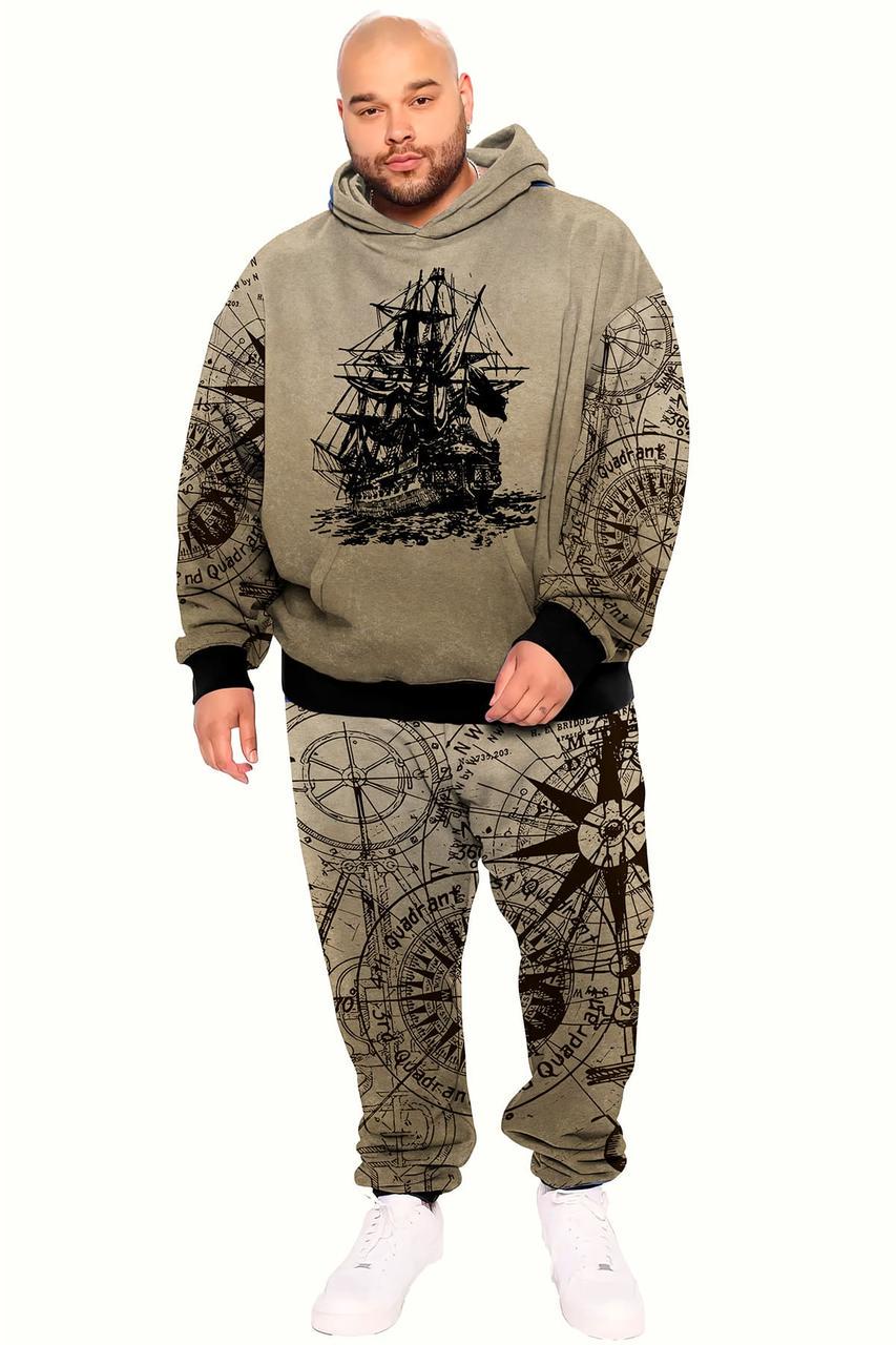 Спортивний костюм чоловічий Корабель M Коричневий (10137)