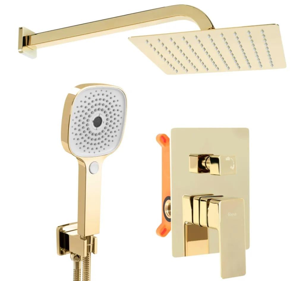 Душевой гарнитур Rea ORIX BOX Золотой (Rea-P8464)