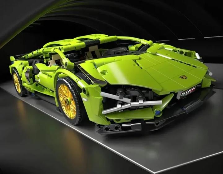 Конструктор машинка Lamborghini Sian Technol Model 452 детали Зеленый - фото 2 Конструктор машинка Lamborghini Sian Technol Model 452 детали Зеленый - фото 2