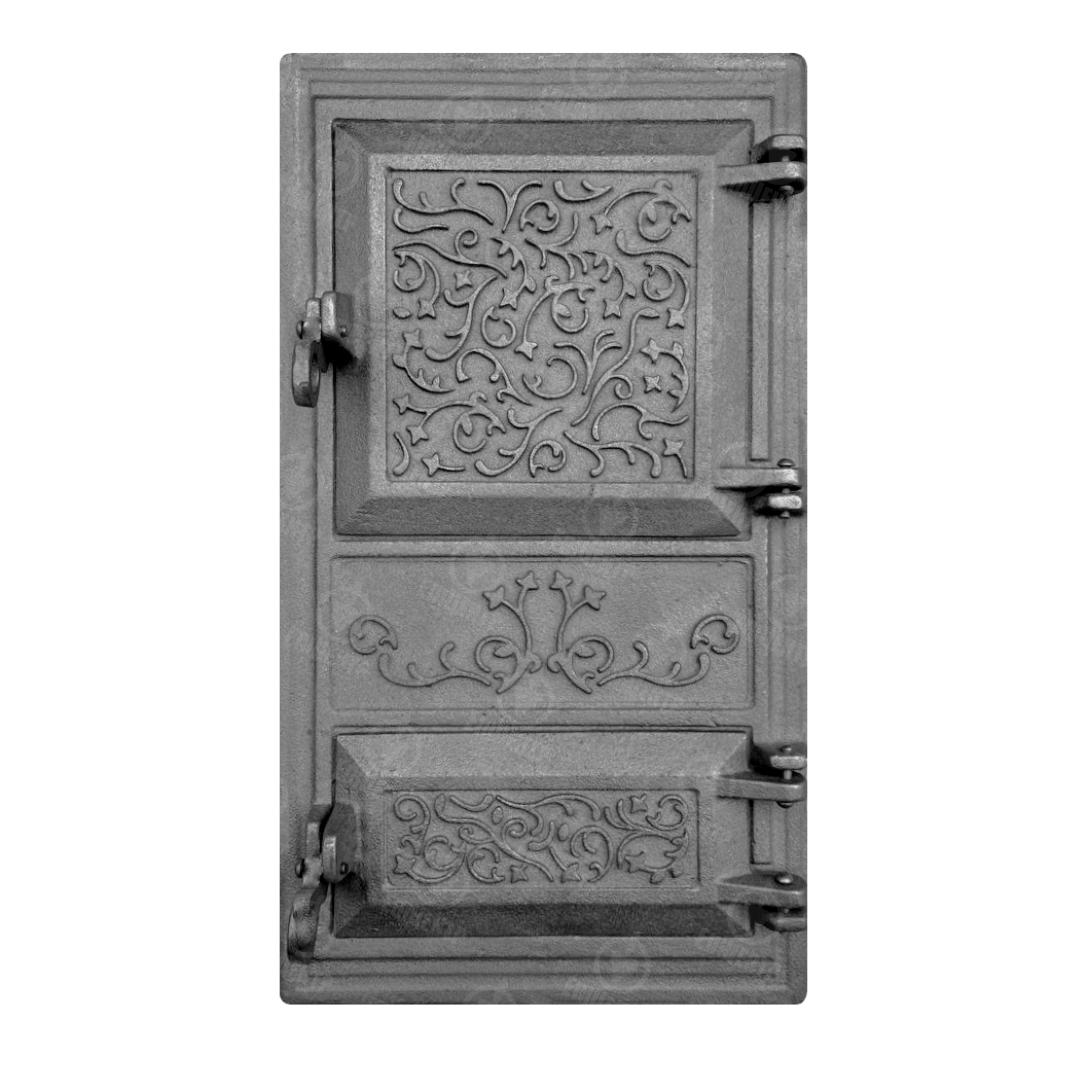 Дверцы для печи чугунные Паутина ВД-ЯП 270х490 мм спаренные (1524-graphit)