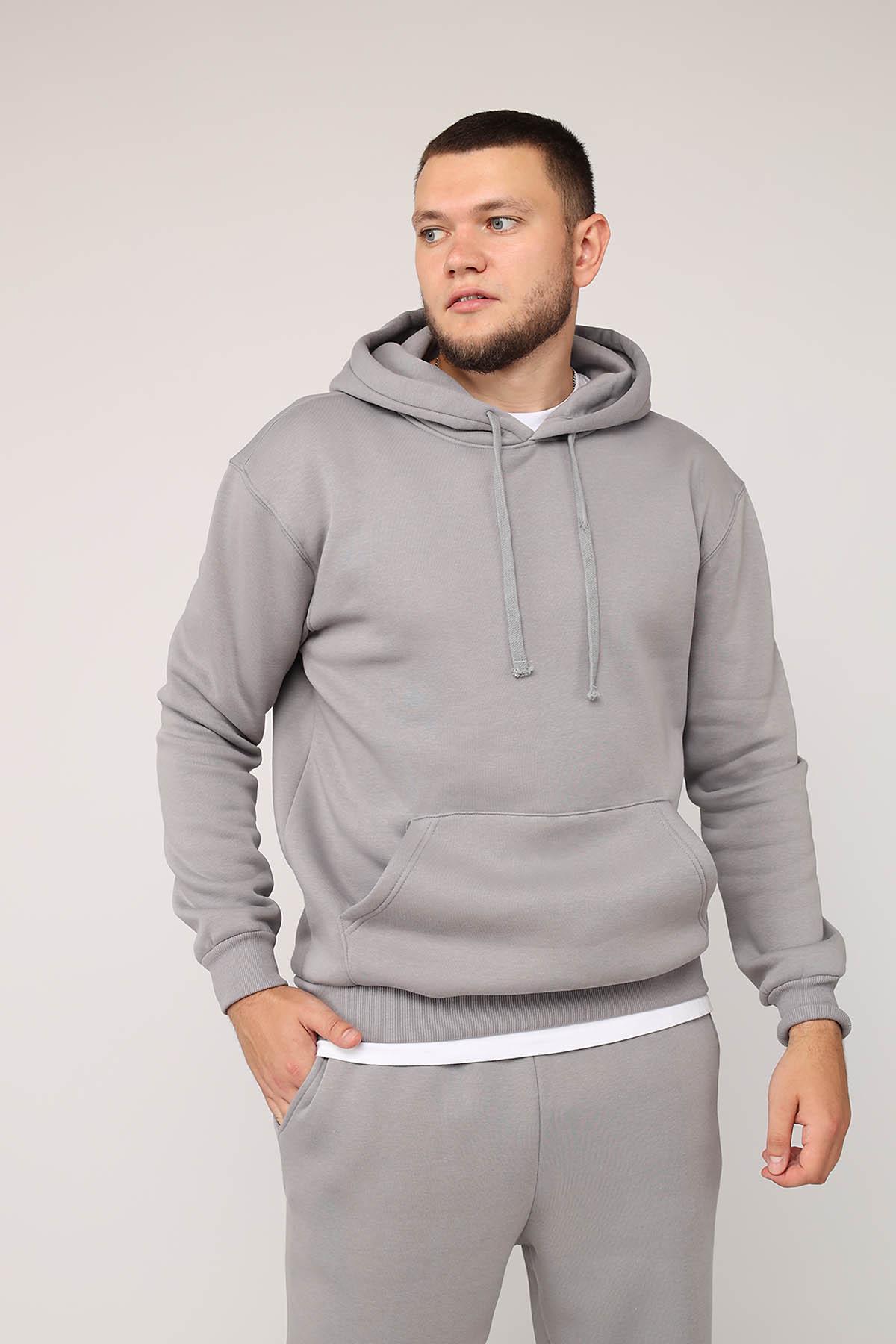 Худи мужское ЦБ-00279983 р. 48 Серый (SKT001074111) - фото 3 Худи мужское ЦБ-00279983 р. 48 Серый (SKT001074111) - фото 3