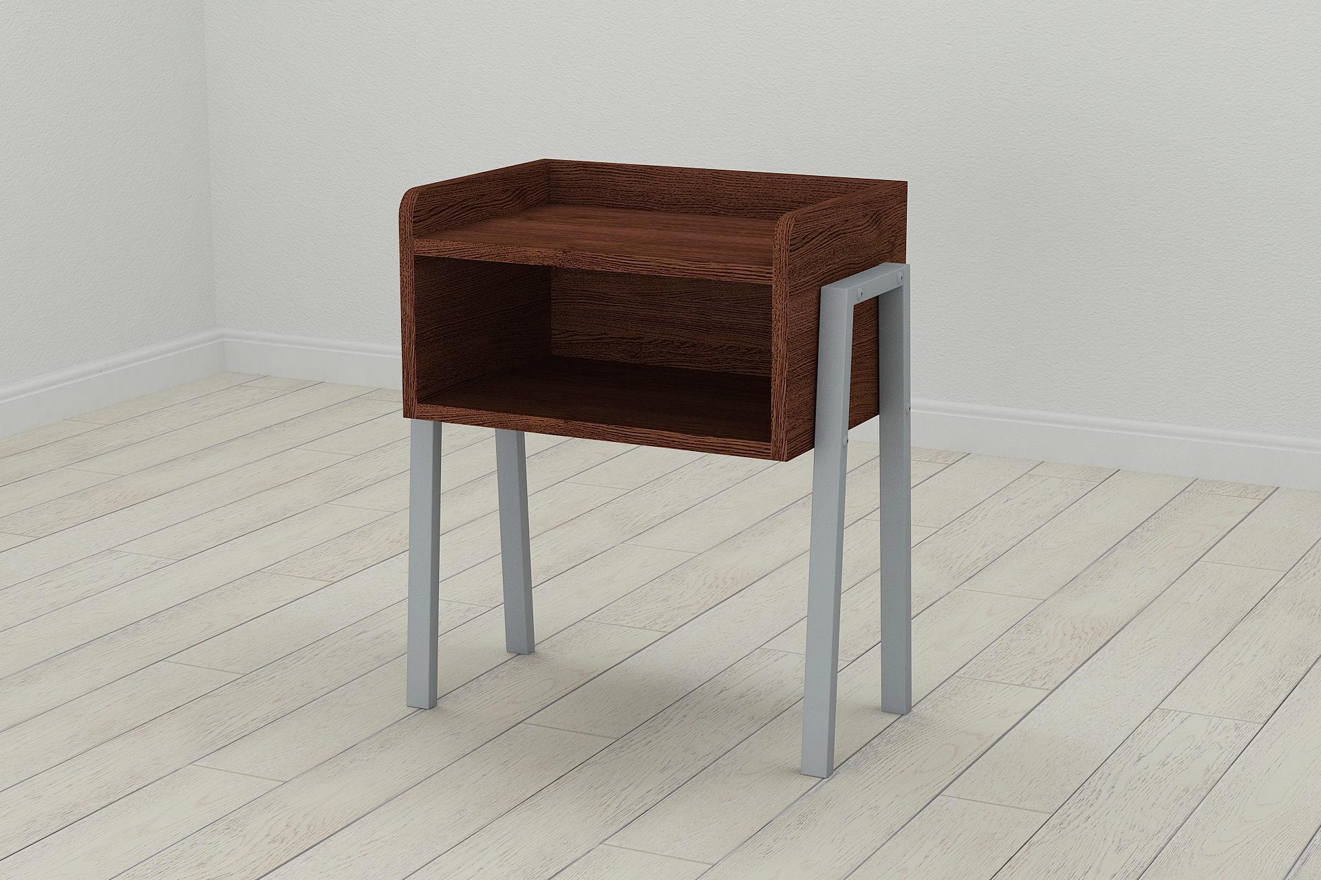 Тумба модульная Ferrum-decor Джузи металл/ДСП 16 мм 540x450x320 мм Серый/Венге (FRD-105505)
