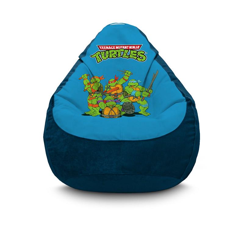 Кресло мешок Ninja Turtles Classic Флок XXL 90х125 см Синий