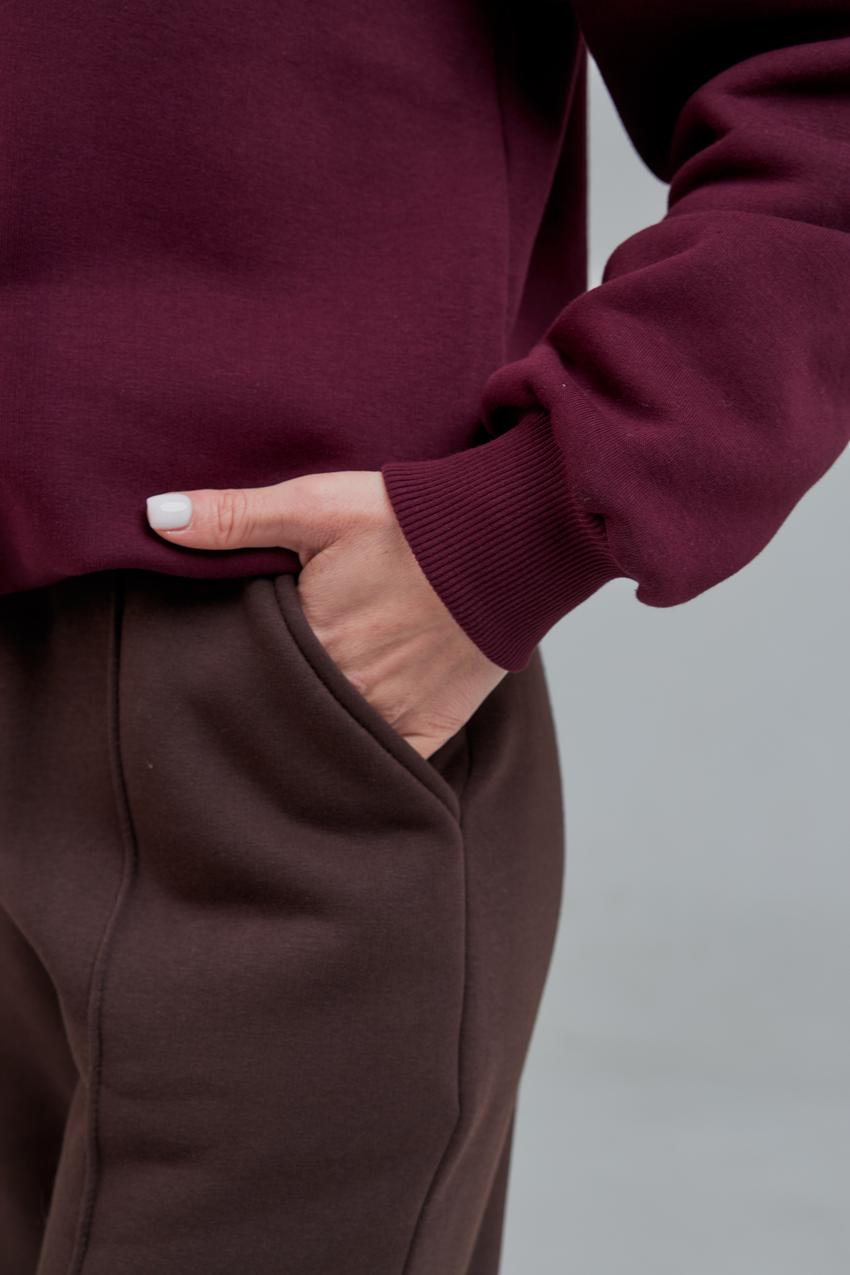 Світшот жіночий М167.4 L Вишневий (643-1-62) - фото 3 Світшот жіночий М167.4 L Вишневий (643-1-62) - фото 3