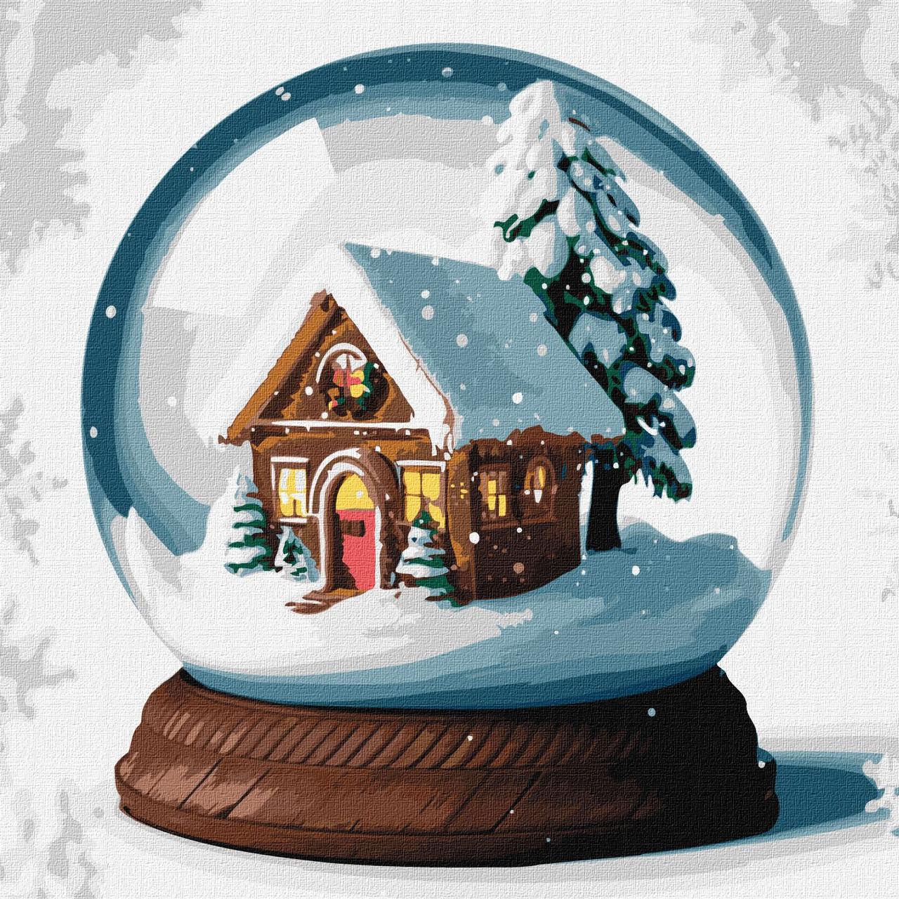 Набор для росписи по номерам Фантазии зимы 40х40 см (KHO5107)