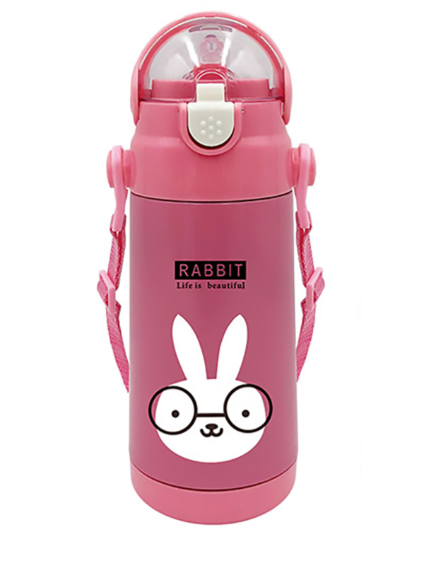 Термос-поилка детский с ремешком Stenson 350 мл Кролик (MMS-MT-2088)