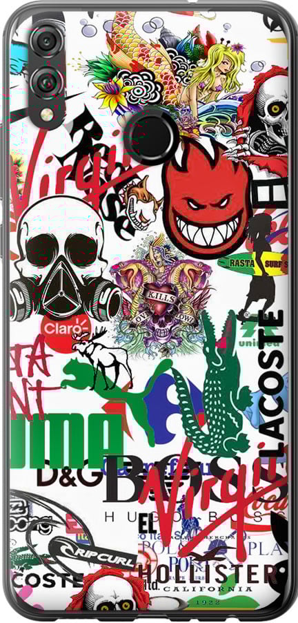 Чехол на Huawei Honor 8X Many different logos (4022t-1596-42517)