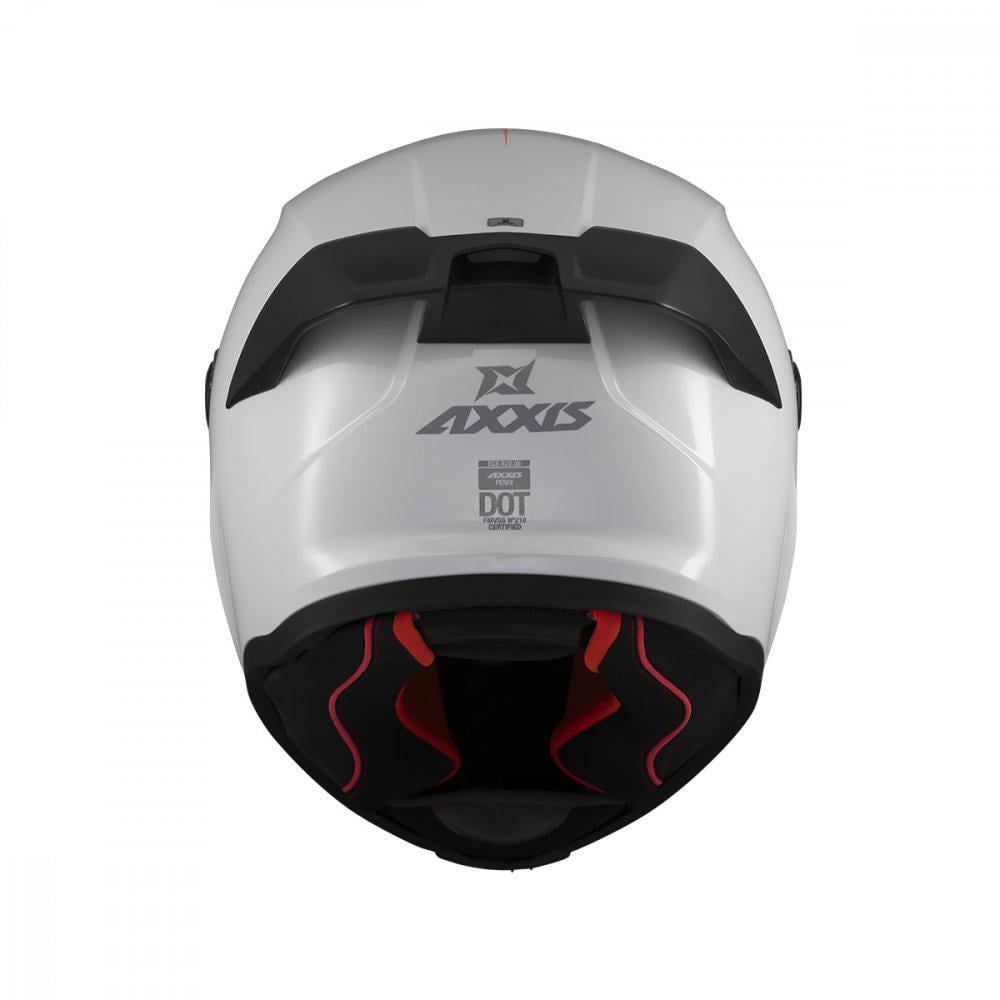 Мотошлем Axxis FENIX SOLID A0 2XL Gloss White (47576) - фото 5