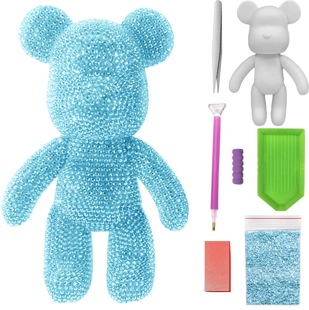 Алмазная мозаика SHLab Мишка Голограммные Стразы 33 см Sky Blue (41372-24)