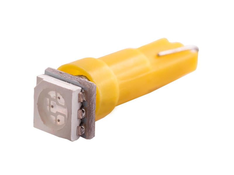 Автолампа светодиодная T5 W1,2W 24 В SMD5050-1led Желтый (753)