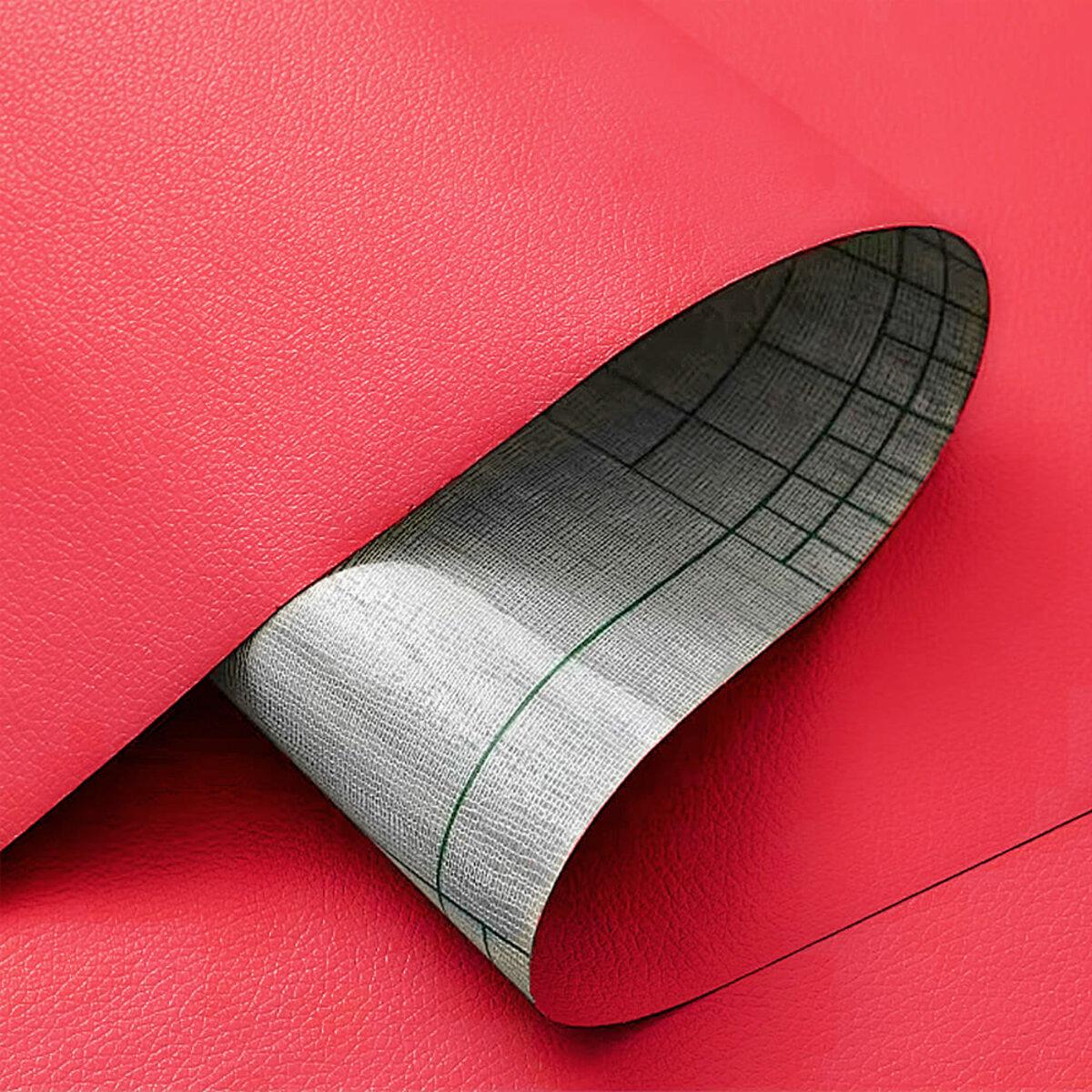 Экокожа самоклеящаяся в рулоне 1,37x1 м x 0,5 мм Красный (3DPanda-2169)