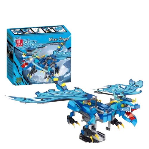 Конструктор JIE STAR Водяний Дракон із крилами 461 деталь Конструктор JIE STAR Водяний Дракон із крилами 461 деталь