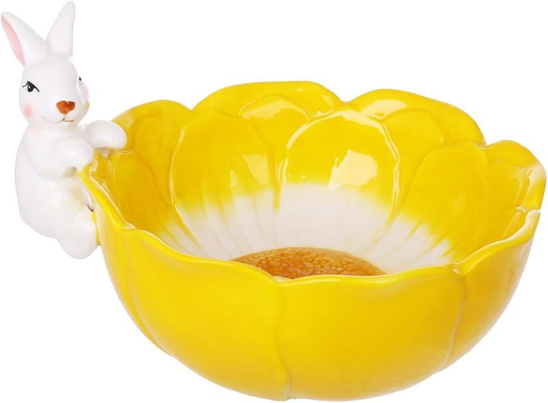 Пиала керамическая милые кролики 21 см 650 мл