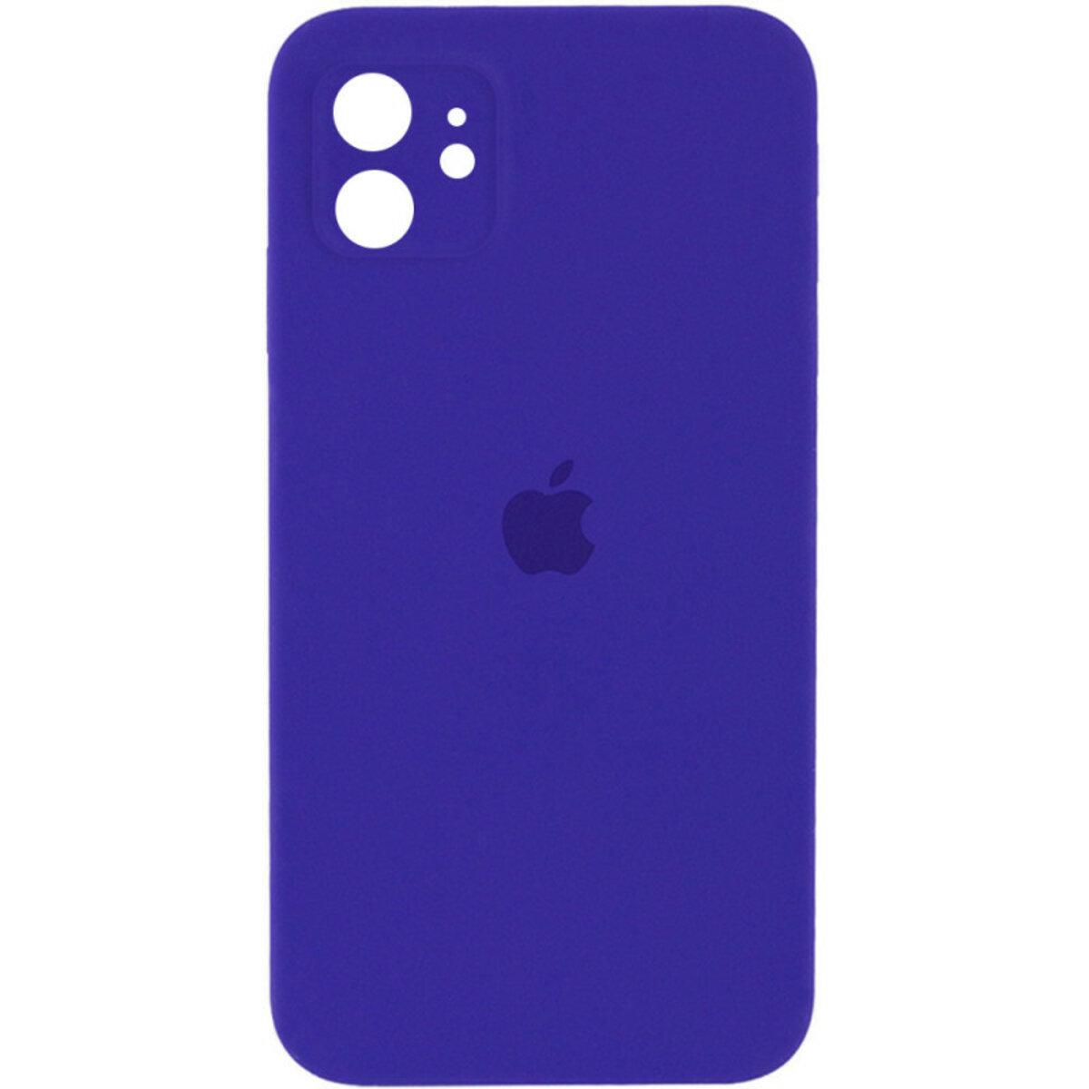 Противоударный чехол для Apple iPhone 11 Silicone Full Case AA Camera Protect / Dark Purple