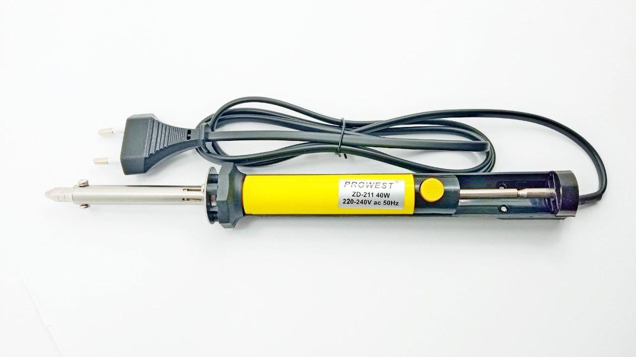 Паяльник з олововідсмоктувачем ZD-211 40W (08456)