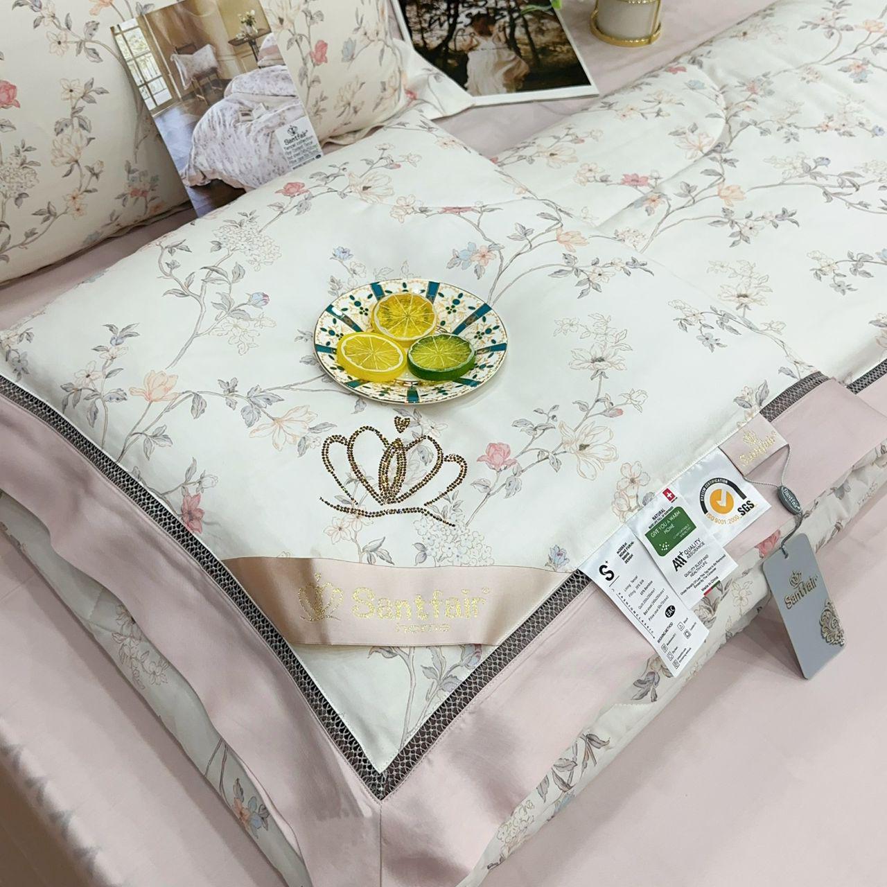 Комплект постельного белья с одеялом тенсел евро (70114)