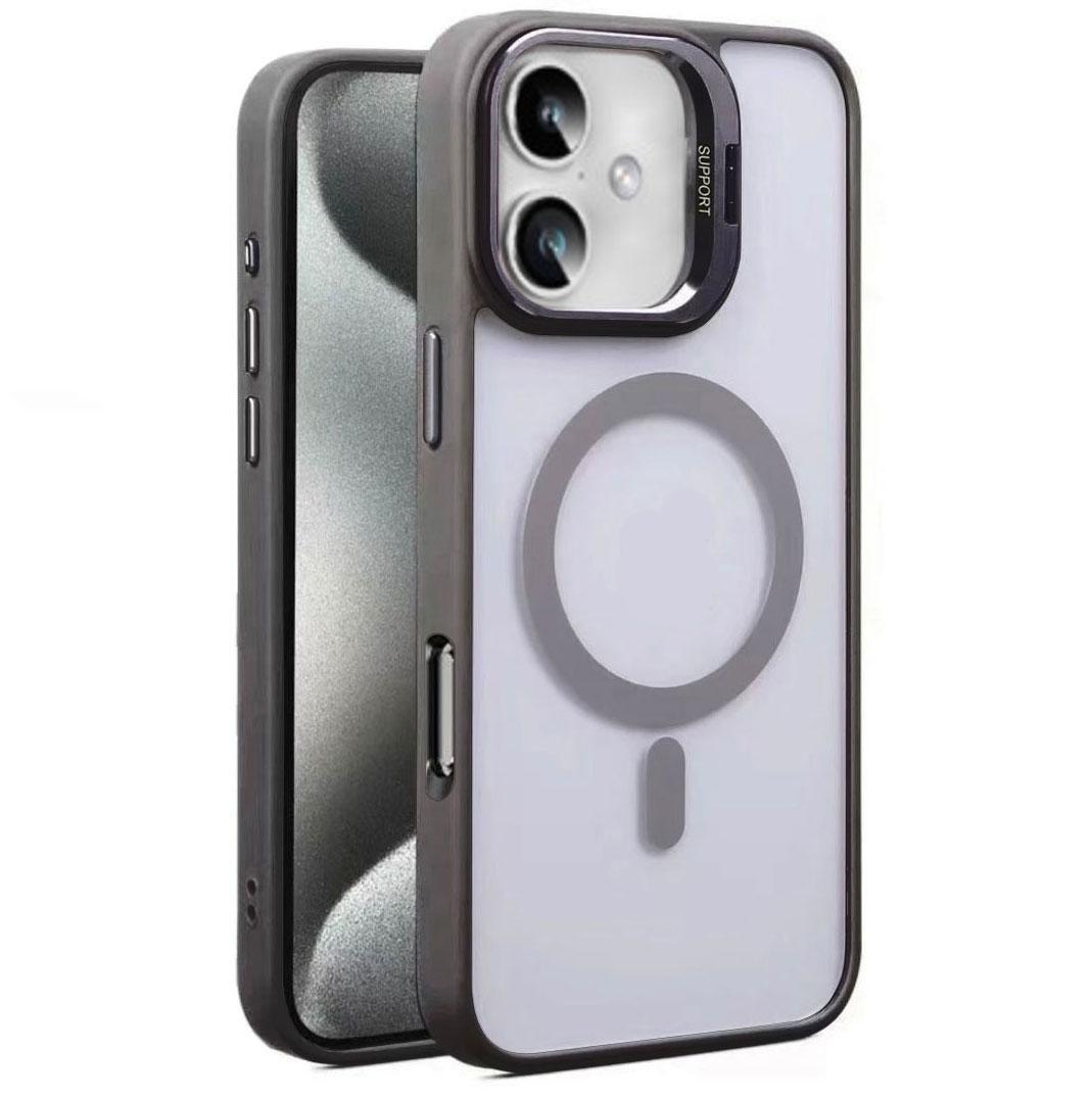 Чехол Primo Support MagSafe для iPhone 16 с защитой камер - Grey
