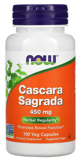 Добавка натуральная Now Foods Cascara Sagrada 450 мг 100 капсул