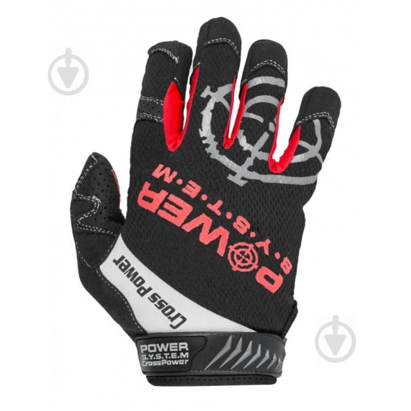 Перчатки для кроссфит с длинным пальцем Power System Cross Power PS-2860 S Black/Red