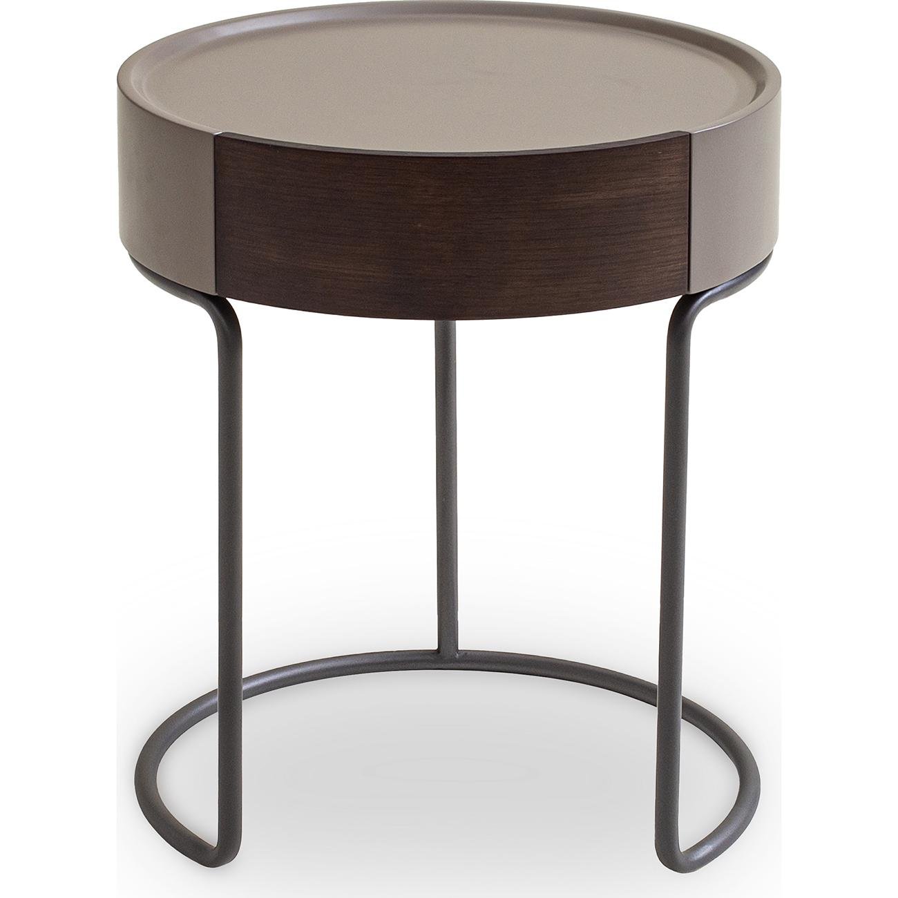 Тумбочка прикроватная Valerio 1 ящик Smoky oak matt stone base (16041) Тумбочка прикроватная Valerio 1 ящик Smoky oak matt stone base (16041)