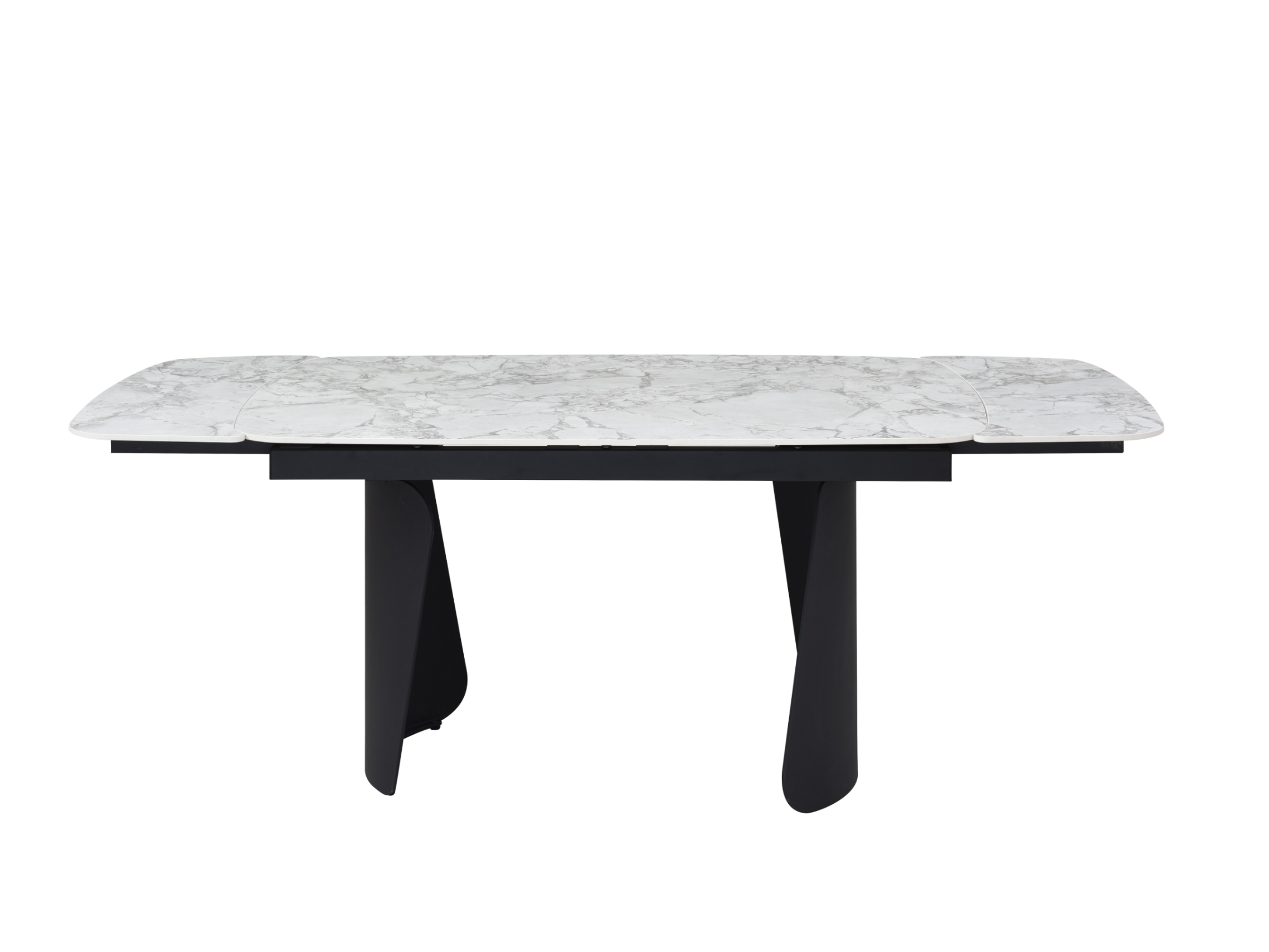 Обідній стіл розсувний Vetro Mebel Нардо 1400/2000х900x760 мм Клауді грей/Чорний TМL-1270) - фото 3