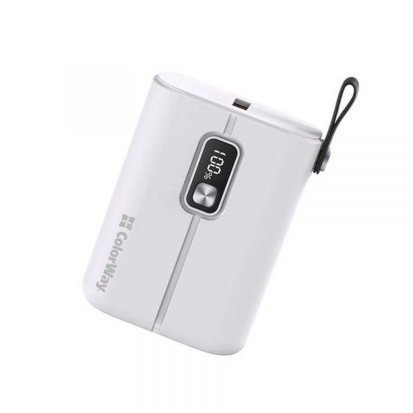 Повербанк ColorWay Full Power 10000 mAh White (CW-PB100LPK2WT-PDD) - фото 2