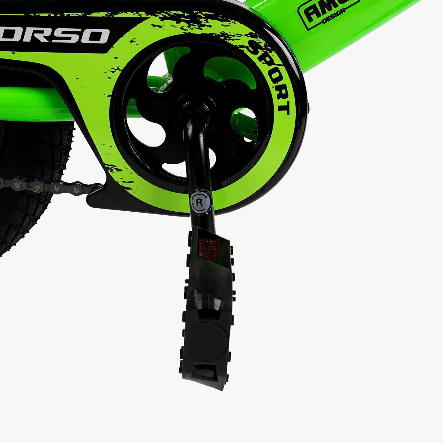 Велосипед двухколесный Corso MAXIS 12" детский с багажником Зеленый - фото 4 Велосипед двухколесный Corso MAXIS 12" детский с багажником Зеленый - фото 4