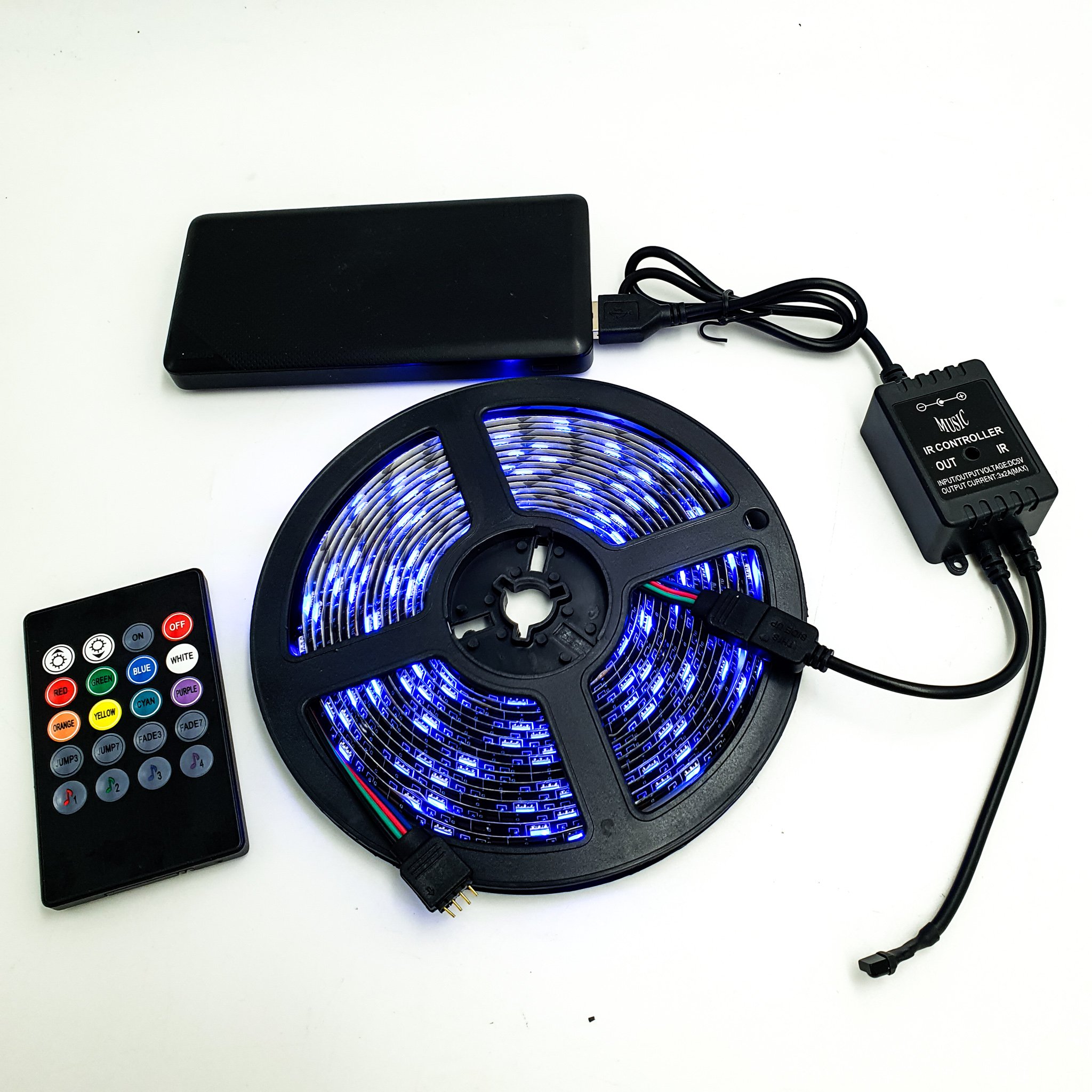 Світлодіодна стрічка SMD 5050 RGB 8 кольорів 5 м