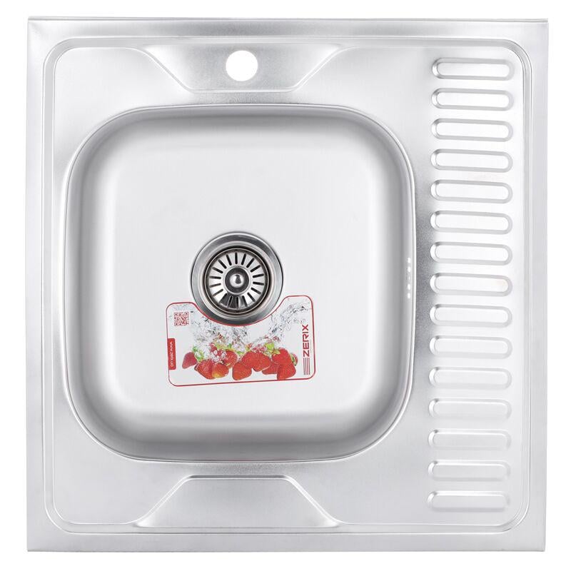 Мойка кухонная Zerix Z6060L-06-160E Satin (ZM0568)