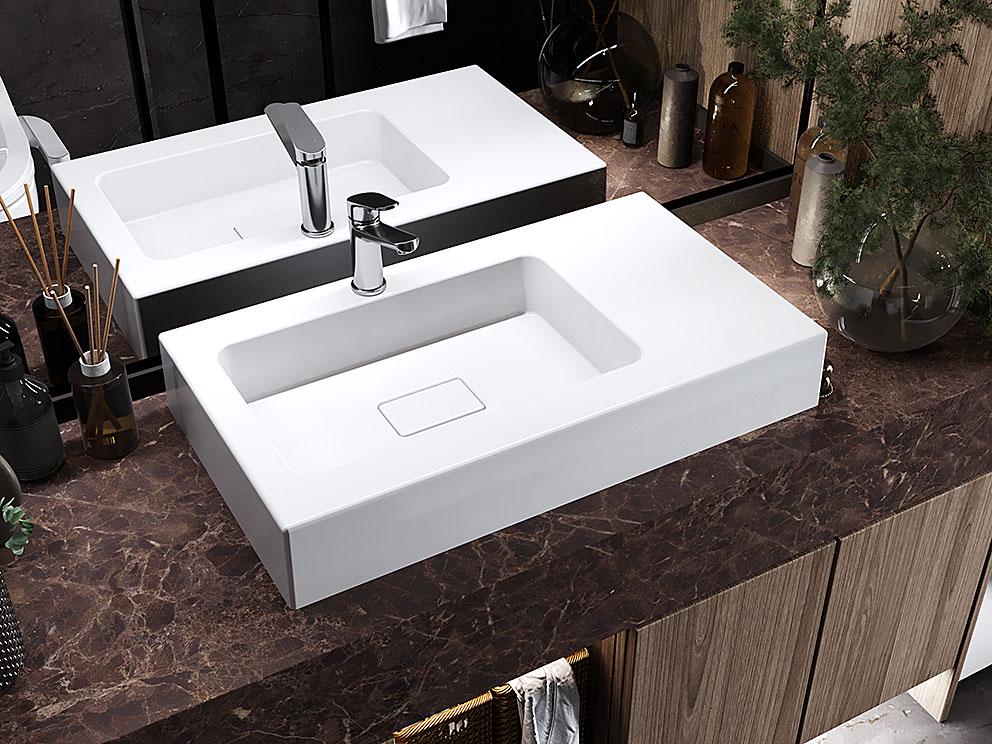 Умивальник накладний Status Vega 80 R White (691)