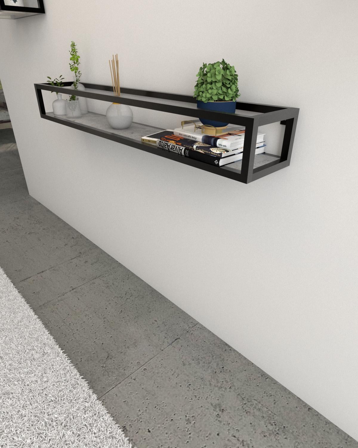 Полка настенная EcoLoft Линеари DSP-1371-10 в стиле лофт ДСП Бетон (32169518)