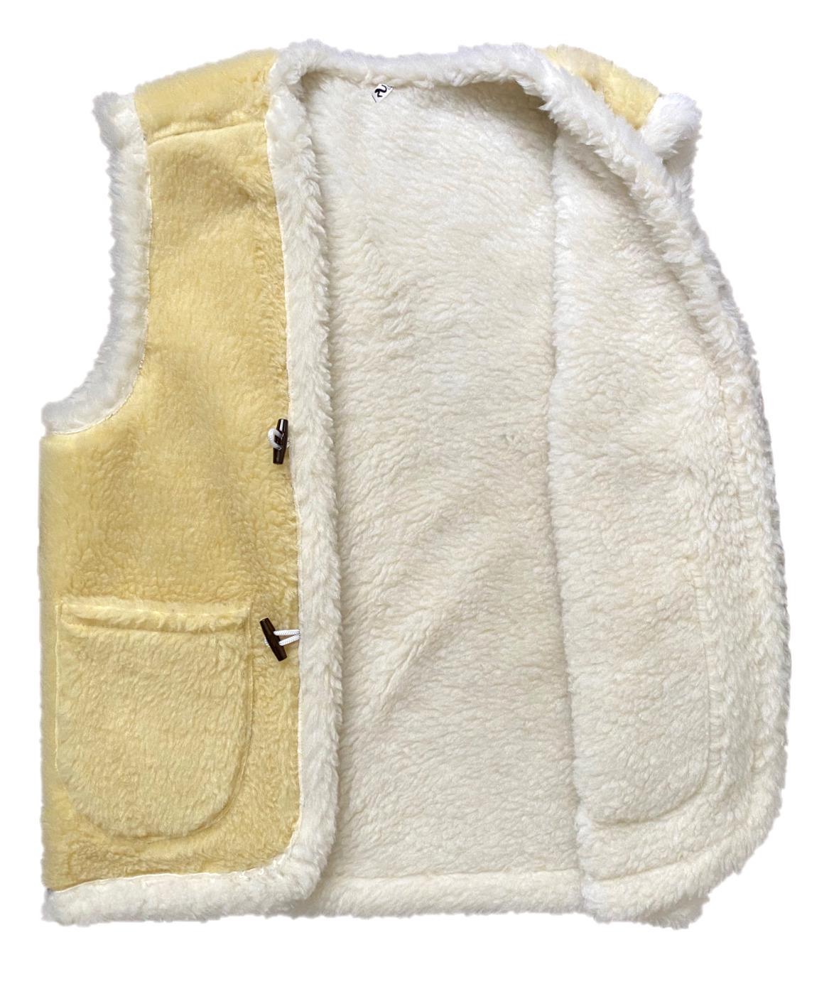 Жилетка из овчины эко-шерсть теплая р. 54 Лимонный (313) - фото 5 Жилетка из овчины эко-шерсть теплая р. 54 Лимонный (313) - фото 5