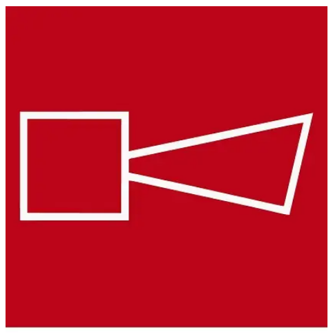 Знак пожежної тривоги сповіщувач Білий/Червоний (д-8070)