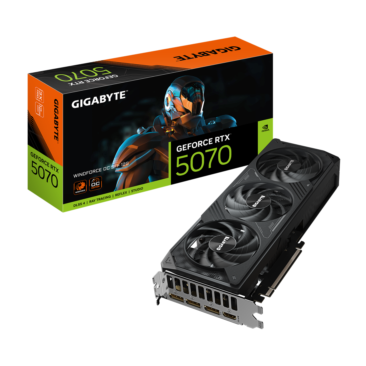 Видеокарта RTX 5070 12GB GDDR7 Windforce OC SFF Gigabyte (GV-N5070WF3OC-12GD) Видеокарта RTX 5070 12GB GDDR7 Windforce OC SFF Gigabyte (GV-N5070WF3OC-12GD)