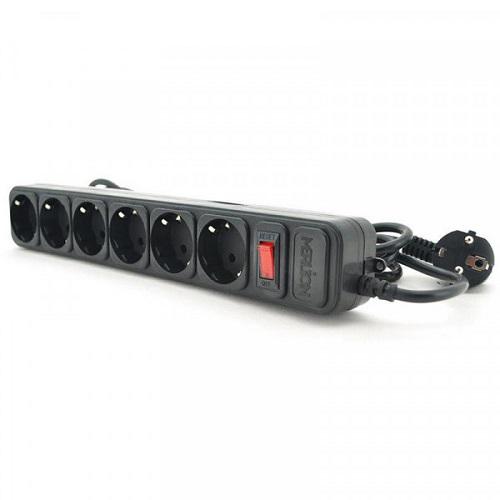 Сетевой фильтр MERLION B630 6 розеток 220 В 10 А 3 м Черный (564828)