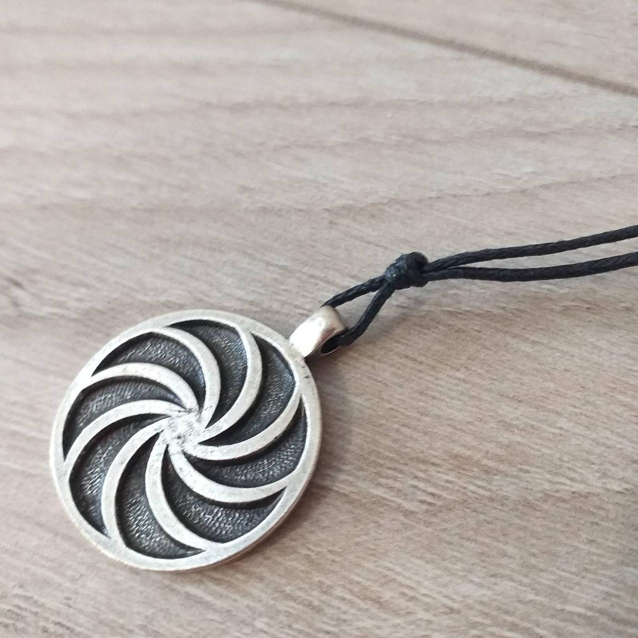 Оберег Славянский Ярило амулет Серебристый (KG-9528)