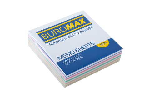 Бумага для заметок Buromax не склеенная ЗЕБРА 80х80х20 мм (BM.2255)