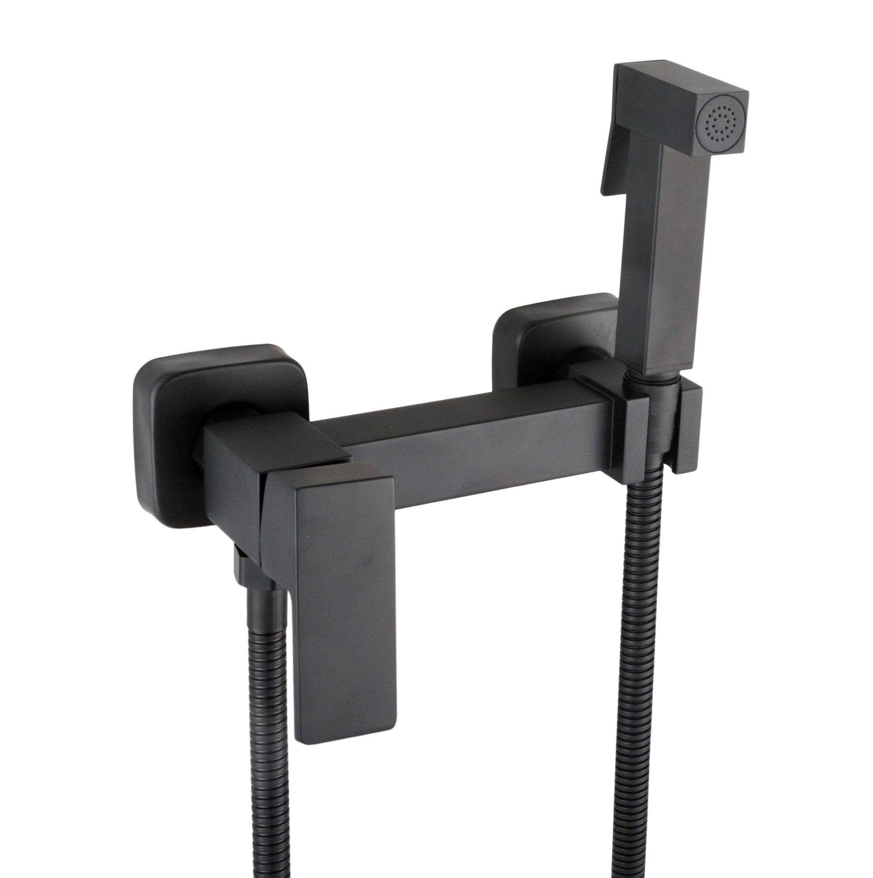 Смеситель для гигиенического душа Globus Lux 000022014 настенного монтажа Черный (115423)