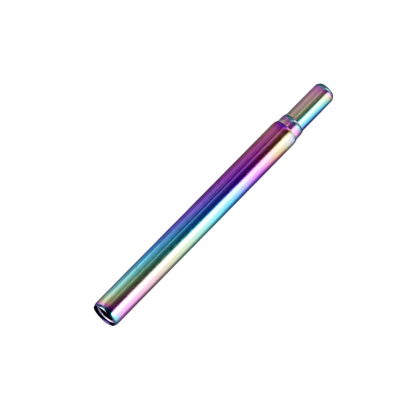 Многоразовая металлическая трубочка SUNROZ Reusable Straw для напитков в металлическом футляре Rainbow Синий